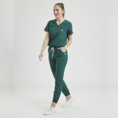 JOGGER Kadın Likralı Üniforma Takımı - Yeşil - 2