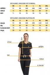 JOGGER Kadın Likralı Üniforma Takımı - Lacivert - 4