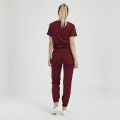 JOGGER Kadın Likralı Üniforma Takımı - Bordo - 2