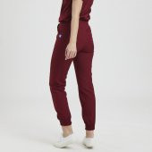 JOGGER Kadın Likralı Üniforma Takımı - Bordo - 3