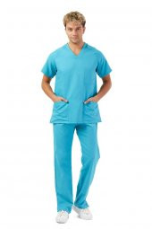 KOTON SERİSİ ERKEK YEŞİL BASIC DOKTOR, HEMŞİRE FORMA TAKIM thumbnail 1