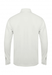 PAMUKLU UZUN KOLLU POLO TİŞÖRT, HEMŞİRE TİŞÖRTÜ - UNİSEX,BEYAZ thumbnail 2