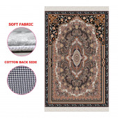 Turkish Muslim Prayer Rug Brown & Cream 80x120cm 2'8''x3'11'' Bamboo Prayer Mat Soft Non-Slip Janamaz Kaaba Praying Mat ( With Tasbeeh Gift ) - 2