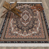 Turkish Muslim Prayer Rug Brown & Cream 80x120cm 2'8''x3'11'' Bamboo Prayer Mat Soft Non-Slip Janamaz Kaaba Praying Mat ( With Tasbeeh Gift ) - 3