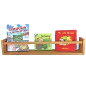 Montessori Kitaplık Ahşap Kitaplık Dergilik Duvar Rafı Bebek Çocuk Eğitici Kitaplık - 1