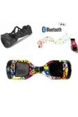 Elektrikli Kaykay Hoverboard Bluetooth Hoparlörlü 6.5 İnç Grafiti D01 - Çanta Hediye thumbnail 2
