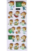 Sticker Kabartmalı Sticker Defter Planlayıcı Etiket (cb543) 16x7 cm- Okul Çocuk Eğitim - 1