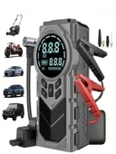 8000mAh Dijital Ekranlı Araba Akü Takviye'li Kompresör Araç Lastik Şişirme Hava Pompası - 150PSI - 1