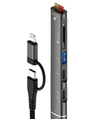 ZR563 Lightning Type-C 5 İn 1 Usb Hub Card Reader - 1