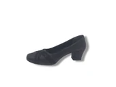 Zerhan 1002 Kadın Siyah Pırıltılı Taşlı Alçak Topuklu Ayakkabı thumbnail 3