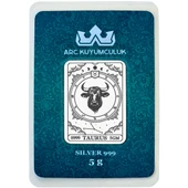 Mayıs Ayı Doğumlarına Özel Boğa Burcu Sembolü Hediyeye Özel 5 Gram 999 Ayar Gümüş Külçesi-597 - 1