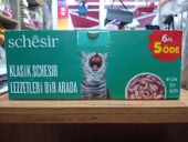 Schesir Okyanus Serisi 6 Al 5 Öde 6x85 Gr Konserve Yaş Mama+ ŞARJLI KEDİ OYUN TOPU+100 GRAM MALT - 1