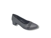 Zerhan 730 Kadın Platin Pırıltılı Taşlı Alçak Topuklu Ayakkabı thumbnail 2