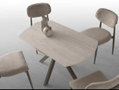 Nova Polo Yuvarlak Açılır Mutfak Masa Sandalye Takımı 70x120cm thumbnail 3