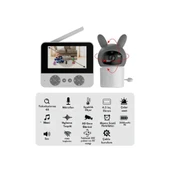 Bebek Kamerası Kumandalı Monitörlü Karşılıklı Konuşma Özellikli , Hatırlatıcılı Ip Bebek Kamerası - 3