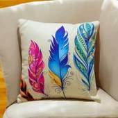 Modern Tarz Dijital Baskılı 4’lü Dekoratif Kırlent Kılıfı Seti, Şık ve Renkli Tasarımlar thumbnail 2