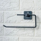 Buffer® Kendiliğinden Yapışkanlı Siyah Paslanmaz Metal Rulo Havluluk Aparat - 10