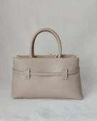 261AA115-1 Model Sarach Marka Bej Renk Hakiki Süet El ve Omuz Çantası - 3