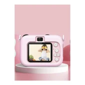 Mini 1080p Hd Çocuk Kamera Dijital Fotoğraf Makinesi 2.0 Inç Ekran 5 Adet Oyun Pembe - 2