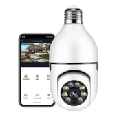 Buffer® Wifi 360 Panoramik Ampul Kamera Gece Görüş Ses Akıllı Hareket Algılayıcı - 1
