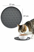MatGo Pati Kedi Köpek Beslenme Mama Su Kabı Kaymaz Silikon Matlı Seramik Kaseli 500Ml Hacimli 2’li Set thumbnail 2