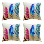 Modern Tarz Dijital Baskılı 4’lü Dekoratif Kırlent Kılıfı Seti, Şık ve Renkli Tasarımlar thumbnail 1