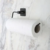 Buffer® Kendiliğinden Yapışkanlı Siyah Paslanmaz Metal Rulo Havluluk Aparat - 6