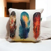 Modern Tarz Dijital Baskılı 4’lü Dekoratif Kırlent Kılıfı Seti, Şık ve Renkli Tasarımlar thumbnail 2