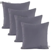 Modern Tarz Düz Renkli 4’lü Dekoratif Kırlent Kılıfı Seti Şık Yumuşak Dokulu ve Zarif Tasarım thumbnail 2