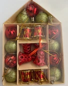 Yılbaşı Süsü 19' lu 8 Cm Karışık Süsler 19 Adet Set thumbnail 1