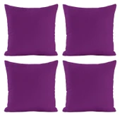 Modern Tarz Düz Renkli 4’lü Dekoratif Kırlent Kılıfı Seti Şık Yumuşak Dokulu ve Zarif Tasarım thumbnail 1