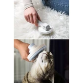 Buffer® Basmalı Kedi Köpek Tüy Toparlayıcı Masaj Etkili Pet Fırçası - 14