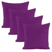 Modern Tarz Düz Renkli 4’lü Dekoratif Kırlent Kılıfı Seti Şık Yumuşak Dokulu ve Zarif Tasarım thumbnail 2