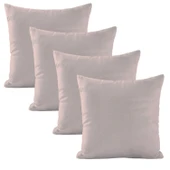 Modern Tarz Düz Renkli 4’lü Dekoratif Kırlent Kılıfı Seti Şık Yumuşak Dokulu ve Zarif Tasarım - 2