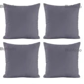 Modern Tarz Düz Renkli 4’lü Dekoratif Kırlent Kılıfı Seti Şık Yumuşak Dokulu ve Zarif Tasarım thumbnail 1