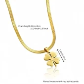 Altın Dilek Altın Kaplama Yonca Şeklinde Kadın Kolye thumbnail 3