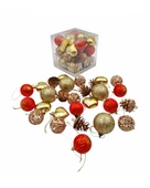 Yılbaşı Süsü 28' li Karışık Süsler 28 Adet Set thumbnail 2