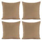 Modern Tarz Düz Renkli 4’lü Dekoratif Kırlent Kılıfı Seti Şık Yumuşak Dokulu ve Zarif Tasarım thumbnail 1