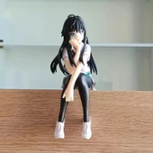 Anime PVC Heykeli - Siyah Saçlı ve Beyaz Kıyafetli Kız thumbnail 10