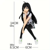 Anime PVC Heykeli - Siyah Saçlı ve Beyaz Kıyafetli Kız thumbnail 4