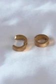 Litae Trend BFS 316L Çelik Gold Renk Sıkıştırmalı Erkek Küpe - 2