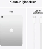 Apple İPad A16 256 MD4G4TU/A Wi-Fi 256 GB 11" Tablet Gümüş thumbnail 4