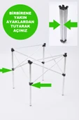 Exent 50x70 cm Kamp Masası Katlanabilir Masa, Piknik Masası, Siyah Taşıma Çantalı-PETROL YEŞİLİ - 3