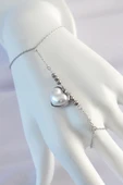 Litae Trend BFS 316L Çelik Gümüş Renk Beyaz Bubble Kalp Tasarımlı Şahmeran - 1