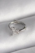 Litae Trend BFS 316L Çelik Gümüş Renk Zirkon Taşlı Kelebek Model Tragus Piercing - 1