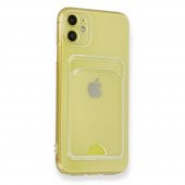 FitCase iPhone 11 Kılıf Cardy Şeffaf Kartlık Cepli Kapak - 2