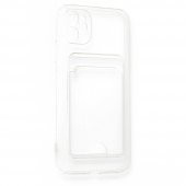 FitCase iPhone 11 Kılıf Cardy Şeffaf Kartlık Cepli Kapak - 3