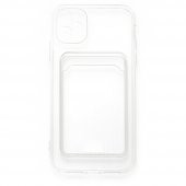 FitCase iPhone 11 Kılıf Cardy Şeffaf Kartlık Cepli Kapak - 4