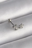 Litae Trend BFS 316L Çelik Gümüş Renk Zirkon Taşlı Yıldız Tragus Piercing - 1
