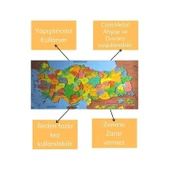 Buffer® Renkli Türkiye Haritası Manyetik Yapıştırıcı Gerektirmeyen Duvar Stickerı 118 Cm * 56 Cm - 7